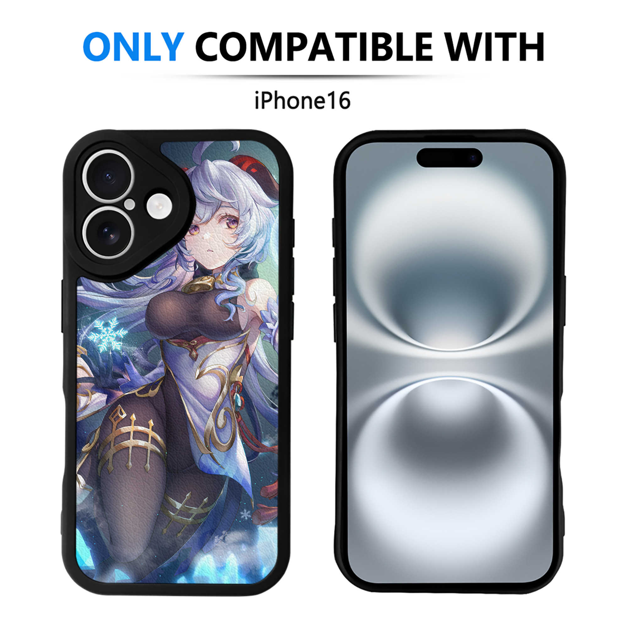 げんし神 genshin 【iPhone 16シリーズ対応】シリコンスマホケース（レザー調） 材質：シリコン